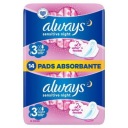 ALWAYS Ultra Sensitive nočné hygienické vložky, 14 ks