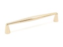ZLATÁ LESKNUTÁ KOVOVÁ NÁBYTKOVÁ ÚCHYTKA, ZAOBLÁ LINEA 160 MM / 172 MM