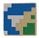 LEGO 3068bpb1892 2x2 TILE Minecraft MAP NOVÁ (1g)