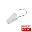 Vešiak na spony - 5 ks spony na vešiaky, biela