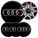 4 Emblémy Krytky ráfikov Kryty kolies Kolesá AUDI TOP SET 60mm