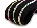 Páska na zips 6 mm, dúhová farba, zips, 1 meter