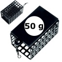 Kôš, kovové štvorcové krmítko s návnadou s dnom, 50 g krmítko