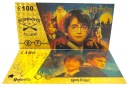 Harry Potter 100 librová krásna pozlátená bankovka