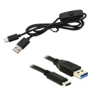 VYPÍNAČ NAPÁJANIA C usb-c - USB VENTILÁTOR KAMERY 90cm