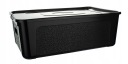 Plastová nádoba s vekom MULTIBOX 11 litrov čierna 39x26x13,4cm