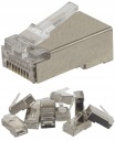 NEKU RJ45 FTP cat6 koncovky, drôtené sito, 10 ks