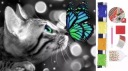 DIAMANTOVÁ VÝŠIVKA MOZAIKA SET BOTTERFLY 30x40