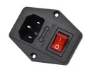 Napájacia zásuvka s 10A poistkou IEC320 C14 AC-08