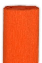 Krimpovaný hodvábny papier - oranžový, 50 x 200 cm
