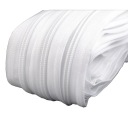 LuxTextil Zipsová PÁSKA Zips 5mm ŠPIRÁLOVÝ Zips PO METROCH 20m BIELA