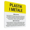 Nálepka na košík - Plast a kovy 10x10