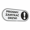 Nálepka - Zatvorte dvere 8x20