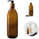 SKLENENÁ FĽAŠA s dávkovacou pumpičkou 500ml 0,5l