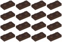 LEGO PLATE 3023 1x2 tmavohnedá (6g) 16 ks.