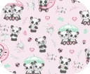 Flanelová plienka 60x40 Panda Pink