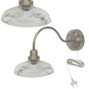 STRIEBORNÁ NÁSTENNÁ LAMPA NÁSTENNÁ LAMPA ELEGANTNÁ KOVOVÁ VINTAGE RETRO LOFT E27