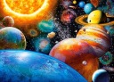 PUZZLE 180 PUZZLE PRE DETI VESMÍRNE PLANÉTY A MESIACE 7+ KOLEČKO