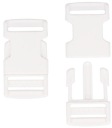 PLASTOVÁ ZÁPADKOVÁ SPONKA NA PÁSKU 3cm BIELA ​​30mm - 5 ks