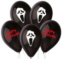 Čierny latexový balón Bloody Halloween 5 kusov HAL-130