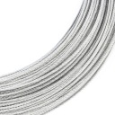 Oceľové lano pozinkované, 1mm, 1x7, pozinkované, 10m