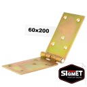 Stavebný záves 60x200 mm pre závesy brány POZINKOVANÉ