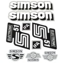 Elektronické nálepky Simson S51 strieborné v2