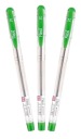 Guľôčkové pero 0,7 mm zelené PENMATE FLEXI 3 ks.