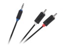 PC kábel 3,5 stereo jack - 2x RCA cinch 5m HQ (1449a)