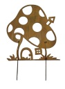 Gnomes' House Decoration Záhradná dekorácia A-board Sign Corten Effect Large
