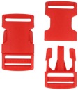 PLASTOVÁ ZÁPADKOVÁ SPONKA NA PÁSKU 3cm ČERVENÁ 30mm - 5 ks