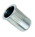 Drážkovaná nitovacia matica, mini kužeľ, M4 x 11 mm