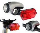 OSVETLENIE BICYKLOV Cyklistické svietidlá 5+5LED