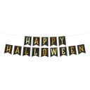 Veselý Halloween banner čierny 250 cm - Dekorácie