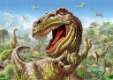 DIAMANTOVÁ MOZAIKA DINOSAURY T-REX VÝŠIVKA 5D
