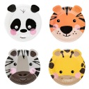 Papierové taniere Safari Animals 4 kusy Narodeninové