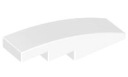 LEGO ELEMENT- Slope Curved 4 x 1 Biela / biela 61678 2 ks NOVINKA