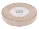 Stuha saténová stuha na ozdobnú svadobnú výzdobu 12mm 32mb béžová