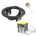 SET držiak halogénovej žiarovky + GU10 LED 3W