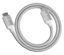 Kábel HDMI – HDMI kábel pletený plášť 0,9 m 10,2 Gbit/s 4K ARC strieborný
