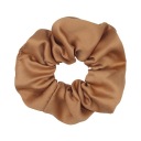 Vlasy scrunchie scrunchie, saténová, boho, hnedá, matná saténová