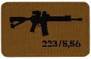 Nášivka na znak AR-15 223/5,56 laserom rezaný Coyote/Black M-Tac