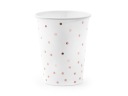 Narodeninové poháre White Dots Rose Gold 6 ks