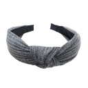 Čelenka so širokou hlavou uzol sivé pruhy uzol turban vintage