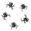 PLASTOVÉ PAVÚKY 3 cm x 3 cm čierne 10 ks Halloweenska dekorácia
