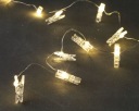 LED klipy reťazové svetlá girlanda dekorácia na batérie