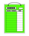 Zelená laminovaná doska CENNÍK - A3