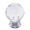 KĽÚČKA NA NÁBYTOK DO SKRINÍK CHROM + KRIŠTÁĽ 40MM GKS003-40 AMIX