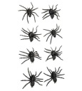 PLASTOVÉ PAVÚKY 8 ks. 6cm HALLOWEENSKÉ DEKORÁCIE