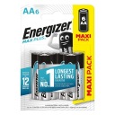 6x alkalická batéria Energizer AA MAX PLUS LR6, hrubé tyčinky